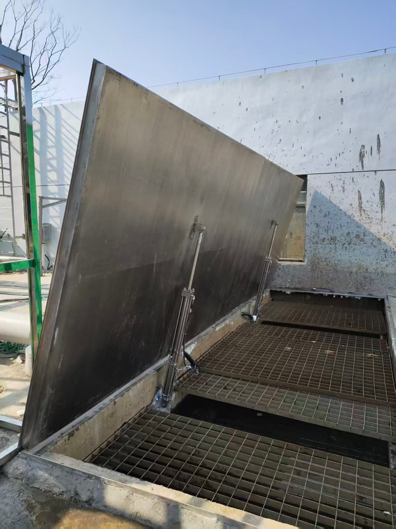 Customizable large stainless steel hydraulic trap door Floor Inspection Hatch