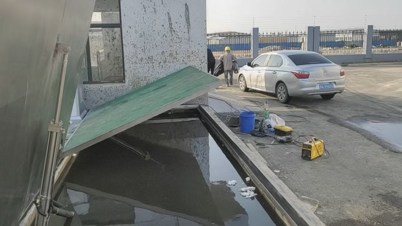 Customizable large stainless steel hydraulic trap door Floor Inspection Hatch